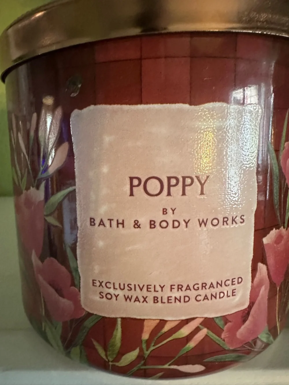Bath & Body Works Poppy 3-Wick Candle Set - Burgundy & Rose - Picture 2 of 7